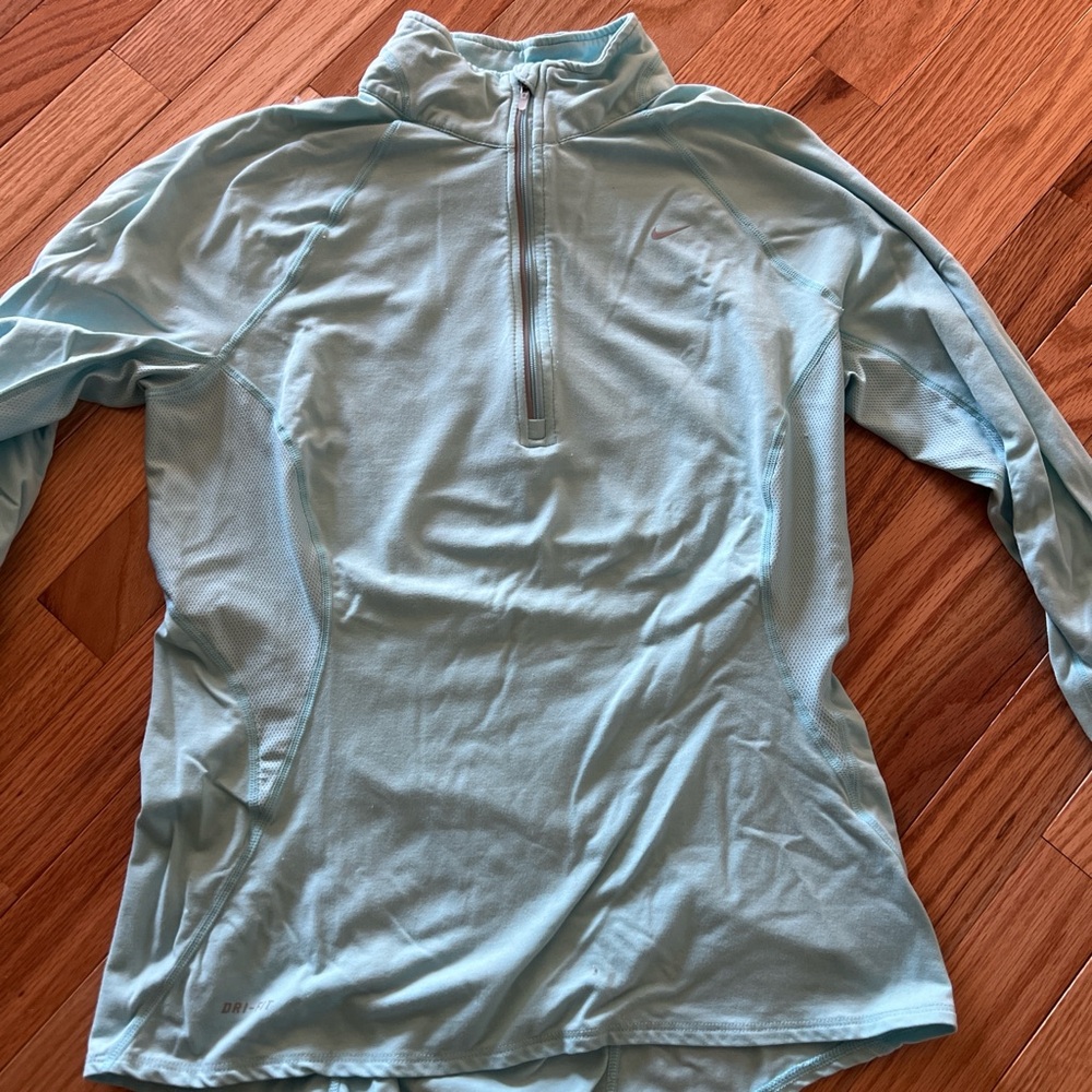 Nike Light Blue Dri-FIT Half-Zip Pullover